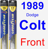 Front Wiper Blade Pack for 1989 Dodge Colt - Hybrid