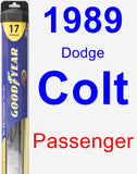 Passenger Wiper Blade for 1989 Dodge Colt - Hybrid