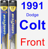 Front Wiper Blade Pack for 1991 Dodge Colt - Hybrid