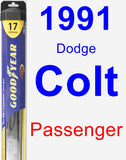 Passenger Wiper Blade for 1991 Dodge Colt - Hybrid