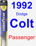 Passenger Wiper Blade for 1992 Dodge Colt - Hybrid