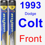 Front Wiper Blade Pack for 1993 Dodge Colt - Hybrid