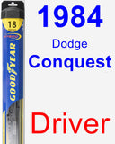 Driver Wiper Blade for 1984 Dodge Conquest - Hybrid