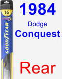 Rear Wiper Blade for 1984 Dodge Conquest - Hybrid