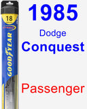 Passenger Wiper Blade for 1985 Dodge Conquest - Hybrid