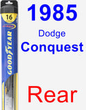 Rear Wiper Blade for 1985 Dodge Conquest - Hybrid