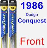 Front Wiper Blade Pack for 1986 Dodge Conquest - Hybrid