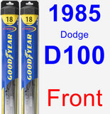 Front Wiper Blade Pack for 1985 Dodge D100 - Hybrid