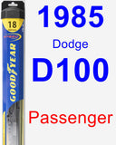 Passenger Wiper Blade for 1985 Dodge D100 - Hybrid