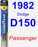 Passenger Wiper Blade for 1982 Dodge D150 - Hybrid