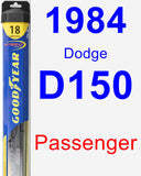 Passenger Wiper Blade for 1984 Dodge D150 - Hybrid