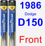Front Wiper Blade Pack for 1986 Dodge D150 - Hybrid