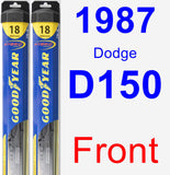 Front Wiper Blade Pack for 1987 Dodge D150 - Hybrid