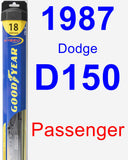 Passenger Wiper Blade for 1987 Dodge D150 - Hybrid