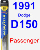 Passenger Wiper Blade for 1991 Dodge D150 - Hybrid