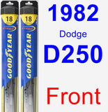 Front Wiper Blade Pack for 1982 Dodge D250 - Hybrid