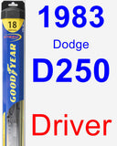 Driver Wiper Blade for 1983 Dodge D250 - Hybrid