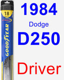 Driver Wiper Blade for 1984 Dodge D250 - Hybrid