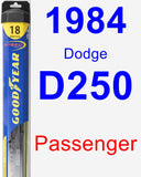 Passenger Wiper Blade for 1984 Dodge D250 - Hybrid