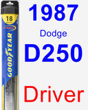 Driver Wiper Blade for 1987 Dodge D250 - Hybrid