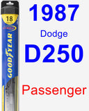 Passenger Wiper Blade for 1987 Dodge D250 - Hybrid