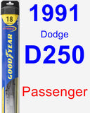 Passenger Wiper Blade for 1991 Dodge D250 - Hybrid
