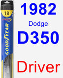 Driver Wiper Blade for 1982 Dodge D350 - Hybrid