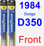 Front Wiper Blade Pack for 1984 Dodge D350 - Hybrid