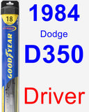 Driver Wiper Blade for 1984 Dodge D350 - Hybrid