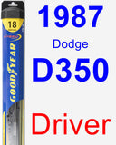 Driver Wiper Blade for 1987 Dodge D350 - Hybrid