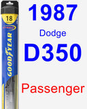 Passenger Wiper Blade for 1987 Dodge D350 - Hybrid