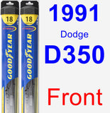 Front Wiper Blade Pack for 1991 Dodge D350 - Hybrid