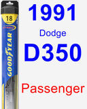 Passenger Wiper Blade for 1991 Dodge D350 - Hybrid