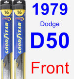 Front Wiper Blade Pack for 1979 Dodge D50 - Hybrid