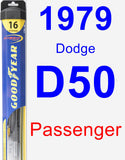 Passenger Wiper Blade for 1979 Dodge D50 - Hybrid