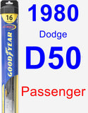 Passenger Wiper Blade for 1980 Dodge D50 - Hybrid