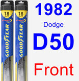 Front Wiper Blade Pack for 1982 Dodge D50 - Hybrid