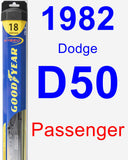 Passenger Wiper Blade for 1982 Dodge D50 - Hybrid