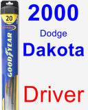 Driver Wiper Blade for 2000 Dodge Dakota - Hybrid