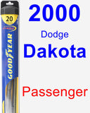Passenger Wiper Blade for 2000 Dodge Dakota - Hybrid