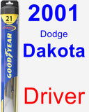 Driver Wiper Blade for 2001 Dodge Dakota - Hybrid