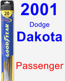 Passenger Wiper Blade for 2001 Dodge Dakota - Hybrid