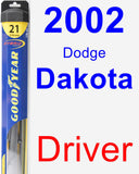 Driver Wiper Blade for 2002 Dodge Dakota - Hybrid