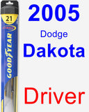 Driver Wiper Blade for 2005 Dodge Dakota - Hybrid