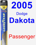 Passenger Wiper Blade for 2005 Dodge Dakota - Hybrid