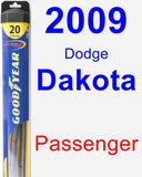 Passenger Wiper Blade for 2009 Dodge Dakota - Hybrid