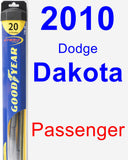 Passenger Wiper Blade for 2010 Dodge Dakota - Hybrid