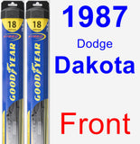 Front Wiper Blade Pack for 1987 Dodge Dakota - Hybrid