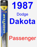Passenger Wiper Blade for 1987 Dodge Dakota - Hybrid