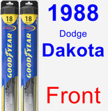 Front Wiper Blade Pack for 1988 Dodge Dakota - Hybrid